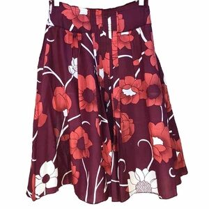 JIGSAW UK. 100% Silk Skir Size 2. Floral Flowy London